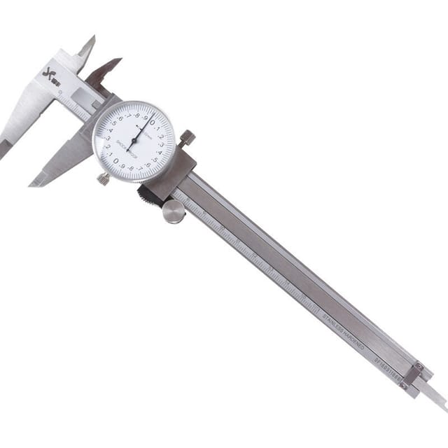Flitipied 200 Mm Edelstahl-skalenschieber, Arretierbarer Stoßfester Kopf, 4-wege-mikrometergenauigkeit – Modell 401231