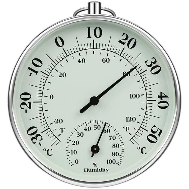 Fliti 10cm Innen-/außenthermometer Mit Hygrometer – Präzise Digitale Anzeige Von Temperatur Und Luftfeuchtigkeit Für Klimaanlagen