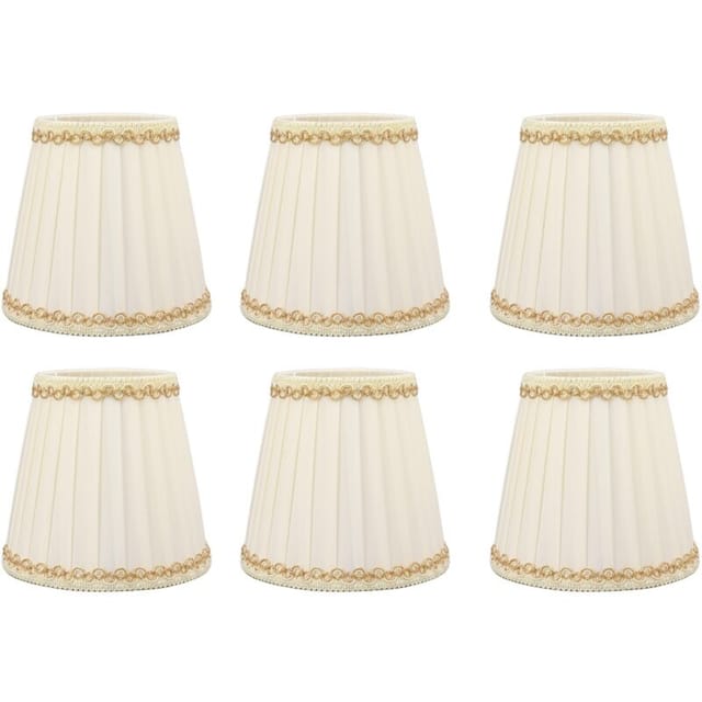 Flitia Moderner Stoff-wandlampenschirm Mit Clip, 6er-set Für Glüh- Oder Led-lampen, Schlankes Design Und Einfache Montage