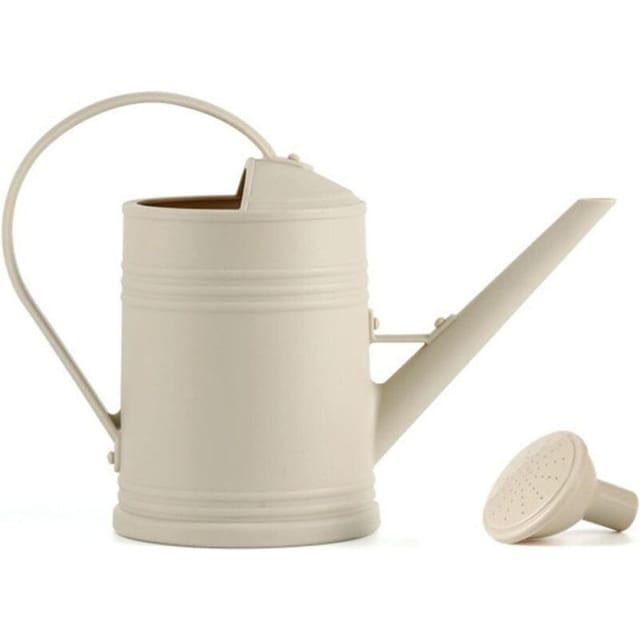 Fliti 2l Beige Kunststoff-gartengießkanne – Kleine Gießkanne Für Drinnen Und Draußen Mit Abnehmbarem Sprühkopf