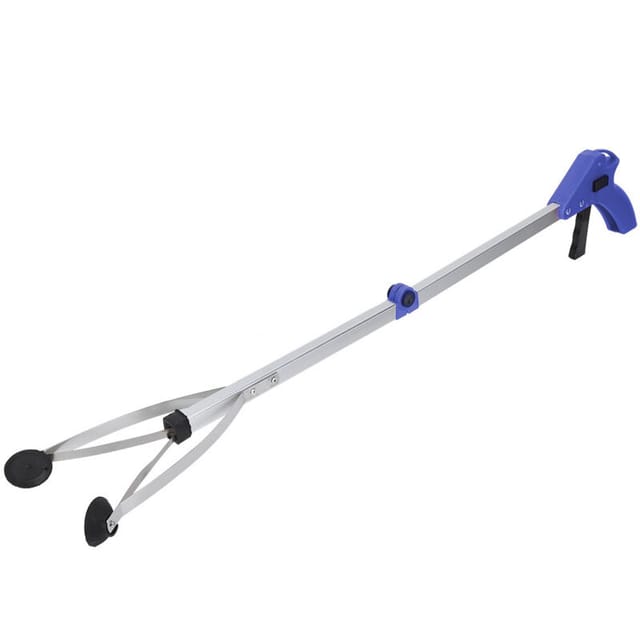 Flitir Faltbarer Gartenabfallbehälter – Blauer Griff, Ergonomischer Edelstahlgreifer, 70 Cm, Ideal Für Laub Und Gartenabfälle