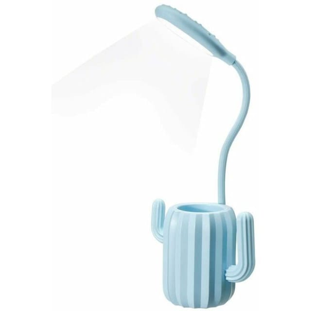 Fliti Touch Led-schreibtischlampe Mit Stifthalter – Einstellbare Helligkeit, Trendiges Blaues Design Für Teenager Und Kinder