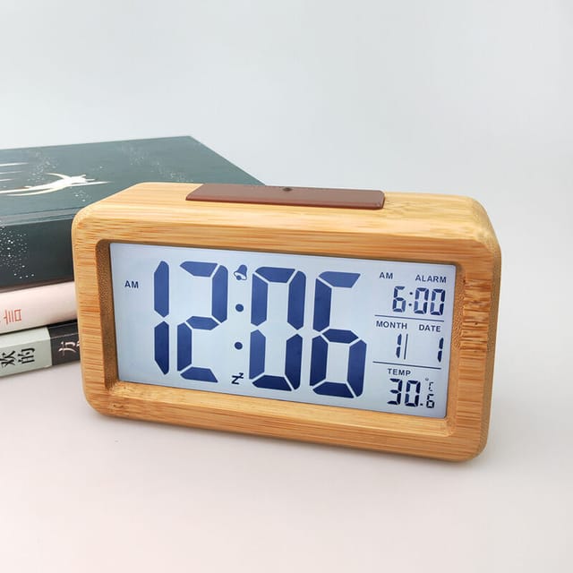 Fliti Kinderwecker Mit Beleuchtung Aus Massivholz – Klares Led-display, Lange Batterielebensdauer, Vintage-design Für Schlaf- Und Wohnzimmer