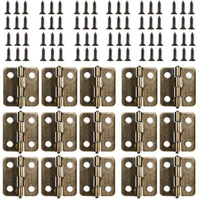 Fliti Retro-flachscharnier In Antikbronze, 18 × 15 Mm – 50er-packung Inklusive 200 Schrauben Für Schachteln, Schmuck Und Diy-möbel