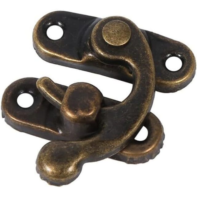 Fliti Antiker Gerader Riegelverschluss Aus Dunkelbronzefarbenem Horn Für Holzkisten – Set Mit 12 Stück, Ideal Für Diy, Schmuck Und Wein