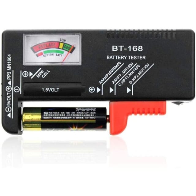 Fliti Bt168 Universeller Batterietester Für Aaa-, C-, D-, 9v- Und 1,5v-batterien – Übersichtliches Led-display, Kompakt Und Präzise