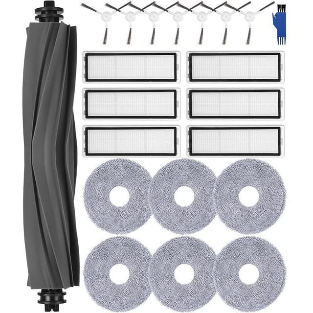 Fliti Zubehörset Für Dreame L10s Ultra Und L10 Ultra Saugroboter – 1 Hauptbürste, 6 Hepa-filter, 6 Tücher, 7 Seitenbürsten