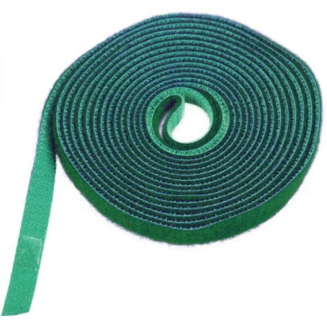 Fliti Grünes 5-m-klettband – Wiederverwendbares Klettband, Hohe Klebkraft, Ideal Für Heimwerkerarbeiten, Verkabelung Und Aufbewahrung
