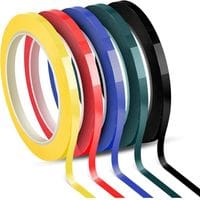 Fliti Whiteboard-klebeband – 5 Farbige Rollen (6 Mm × 66 M), Klettverschluss, Hohe Klebkraft, Ideal Zum Markieren Und Organisieren