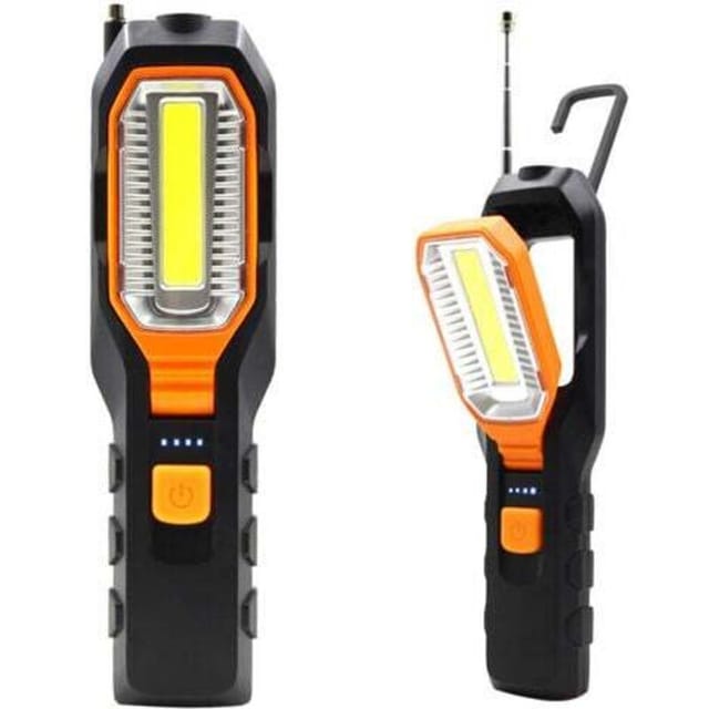 Fliti Wiederaufladbare Cob-led-inspektionslampe Mit Magnetfuß Und Haken – Tragbare Arbeitsleuchte Für Autowerkstätten, Camping Und Rettungsdienste