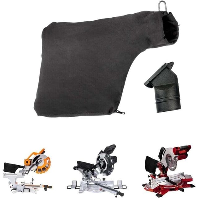 Fliti Universal-staubbeutel Für 255-mm-kapp- Und Gehrungssäge – Schwarz, 9 Zoll, Mit Reißverschluss, Kabelhalter Und Luftauslass 02149