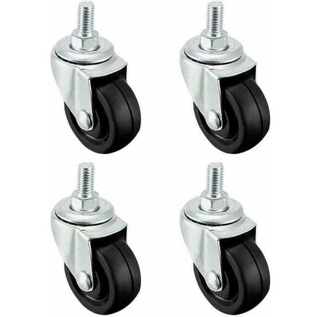 Fliti Tpe-gummilenkrollen – 4er-set, Ø 40 Mm, Tragkraft 20 Kg, M8-gewinde, Geeignet Für Alle Bodenbeläge
