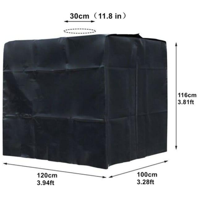 Fliti Schwarze, Uv-beständige Plane Für 1000-liter-tanks – Uv-verstärkte Polyethylenplane, Abmessungen 2,5 X 2,5 M, Dicke 200 Μm