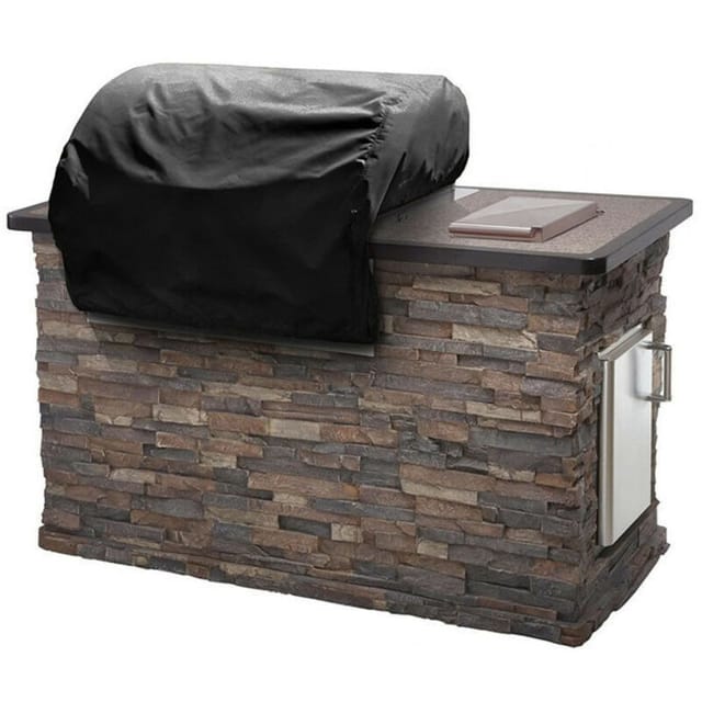 Fliti Outdoor-einbaugrillabdeckung – 420d Oxford-gewebe, Abmessungen 34 X 30 X 18 Zoll (b X T X H), Wetterfester Schutz
