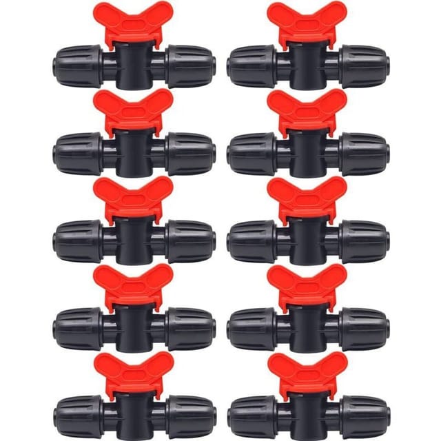 Fliti 10-teiliges Bewässerungs-umschaltventil – Doppelter Schlauchanschluss Mit Widerhaken Für 16-mm-schläuche, Ideal Für Rasenflächen Und Gärten
