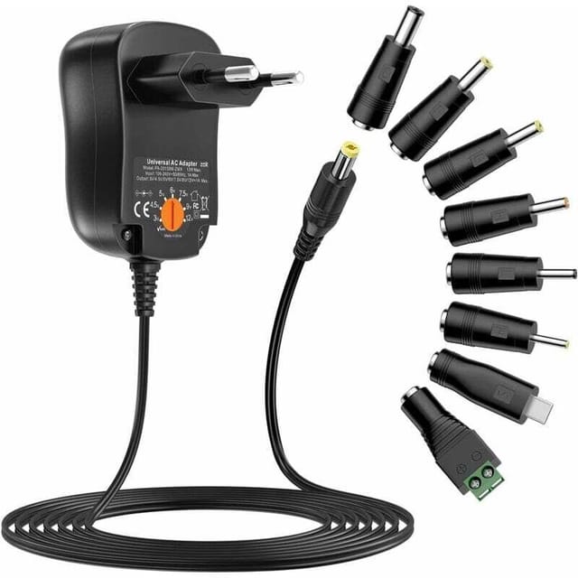 Fliti Universal-netzteil (3–12 V, 12 W, 1 A) Mit 8 Dc-steckern, Überhitzungs- Und Kurzschlussschutz