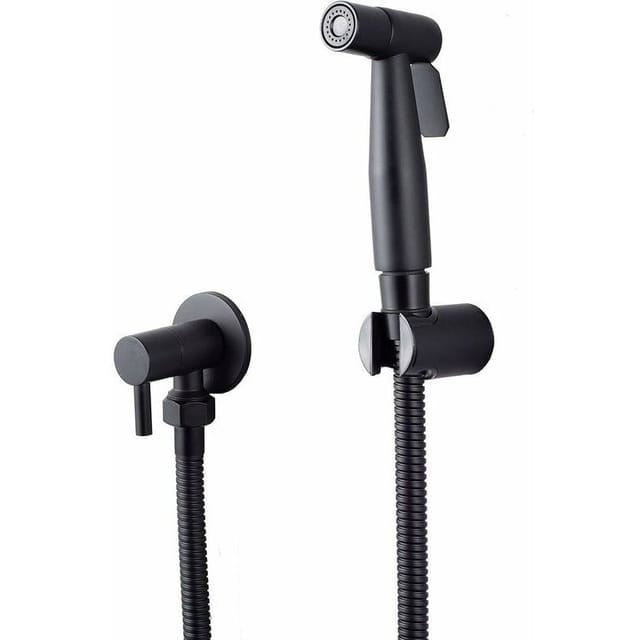 Fliti Starlight Bidet-sprühgerät Aus Schwarzem Edelstahl – Komplettes Wc-set Inklusive Wandhalterung Und Schlauch