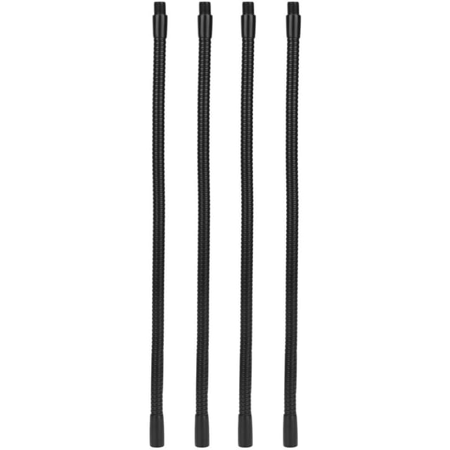 Fliti Flexibler Schlauch Für Schreibtischlampe – Eloxiertes Aluminium, 10 Mm, Länge 35 Cm, Set Mit 4 Verstellbaren Schwanenhalsklemmen