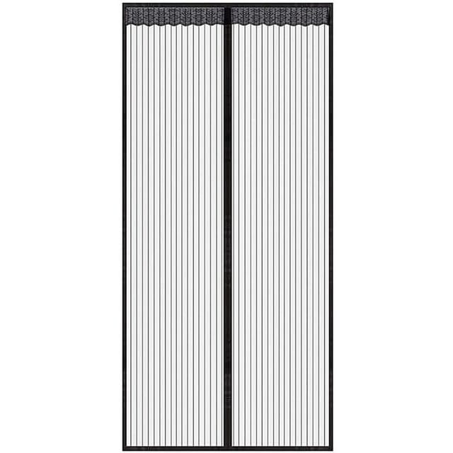Fliti Magnetischer Moskitonetz-türvorhang – 120 X 210 Cm – Schwarz – Für Türen Und Fenster – Automatischer Schließmechanismus