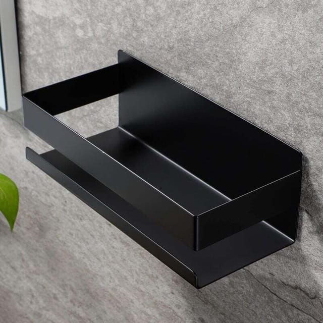 Fliti Selbstklebende Duschablage Ohne Bohren – Edelstahl Sus304, Schwarz, Modernes Und Langlebiges Design Für Das Badezimmer