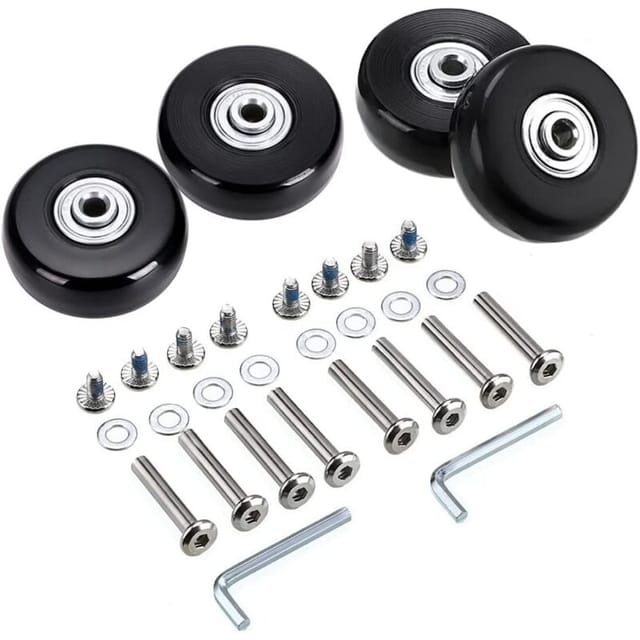 Fliti Ersatz-gummilenkräder Für Koffer Und Trolleys – 4er-pack, 45 Mm Durchmesser, 18 Mm Dicke