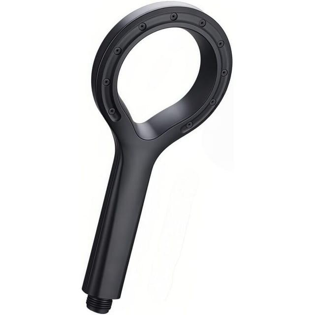 Fliti Sparsamer Hochdruck-duschkopf Aus Schwarzem Polymer Mit Sprühnebel – Sternring-design
