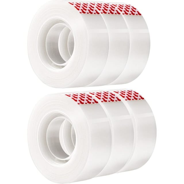 Fliti Unsichtbares Klebeband 1,8 Cm × 26 M – Packung Mit 6 Hochfesten, Transparenten Rollen Für Heimwerker- Und Büroanwendungen