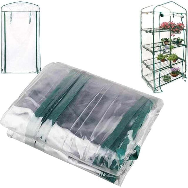 Fliti 4-stöckiges, Faltbares Gartengewächshaus Aus Wasserdichtem, Transparentem Pvc – 160 X 70 X 50 Cm, Mit Aufrollbarer Tür Zum Schutz Vor Frost Und Schädlingen