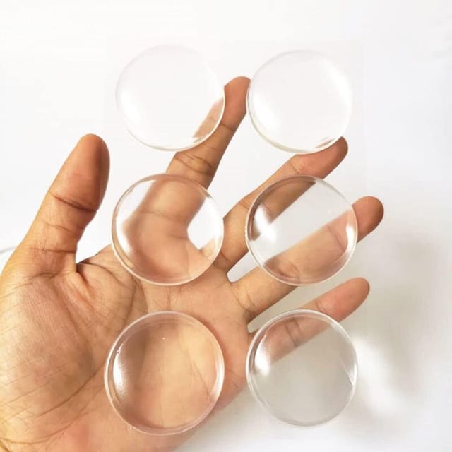 Fliti Transparente Silikon-türstopper – 6er-pack – Selbstklebende Montage Ohne Bohren – Effektiver Wandschutz Für Türgriffe