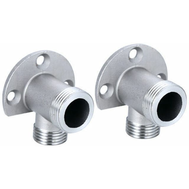 Fliti Aufputz-armaturen-montageset – Verchromtes Kupfer – 2-teilig, 1/2 Npt × G 3/4 Gewinde, Mit Wandadaptern