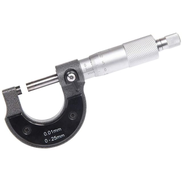 Fliti Digitales Außenmikrometer 0–25 Mm, 0,01 Mm Genauigkeit, Edelstahl, Inklusive Hartschalenkoffer