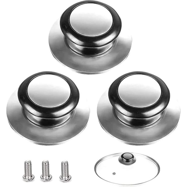 Fliti Küchendeckelknöpfe – 3 Stück, Hitzebeständiges Silikon, Kompatibel Mit Glas- Und Edelstahldeckeln