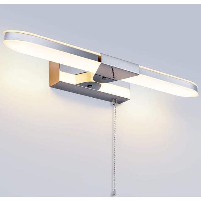 Fliti Led-wandleuchte Fürs Badezimmer – 40 Cm, Gebürsteter Edelstahl, Warmweißes Licht (3000 K), 920 Lm, Wasserdicht (ip44)