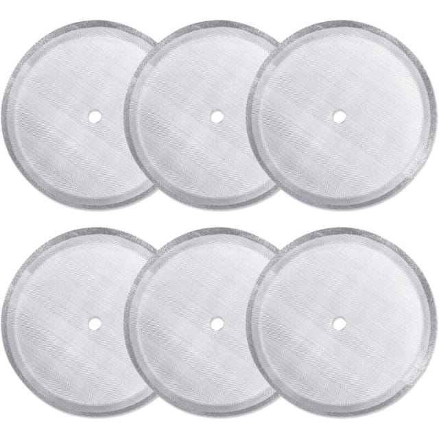 Fliti Ersatzfilter Für Französische Kaffeemaschinen – 6er-pack Edelstahlfilter, Feines Netzgewebe, Kompatibel Mit 1000 Ml (34 Oz / 8 Tassen)