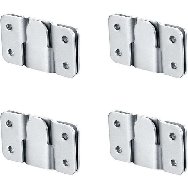 Fliti Wandhalterungen Für Kopfteile – 4 St ück, Abschließbare Z-clips Aus Verzinktem Stahl, Einfache Unterputzmontage