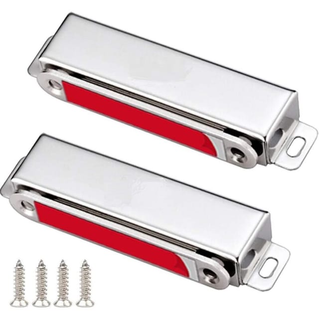 Fliti Magnetischer Schrankverschluss – 2 Stück Aus Edelstahl, Schließkraft 28 Kg, Ideal Für Möbel, Schubladen Und Duschtüren