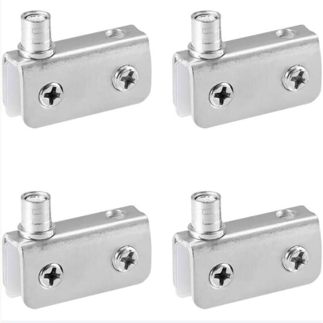Fliti Edelstahl-glastürscharnier – 4er-pack, Geeignet Für Glasstärken Von 5 Bis 8 Mm, Robuste Und Verstellbare Befestigung