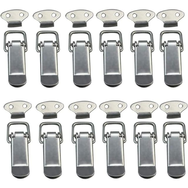 Fliti Hebelverschluss Für Schränke – 12er-pack Edelstahl-federriegel Mit Haken, Für Schubladen, Schränke Und Boxen