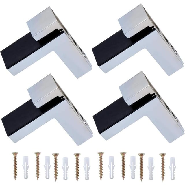 Fliti Wandhalterung Für Glas- Oder Holzregale – 4er-set, Geeignet Für Stärken Von 5 Bis 30 Mm, Einfache Und Unauffällige Montage