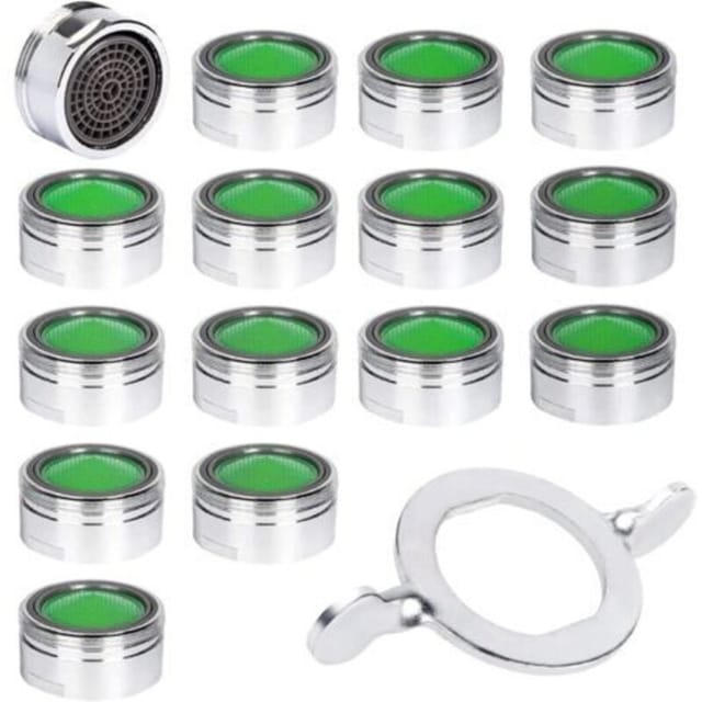 Fliti M24 Edelstahl-wasserhahn-luftsprudler – 15 Stück Mit Abs-filter, Wassersparer Und Luftsprudler Für Küche Und Bad
