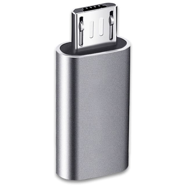 Fliti Usb-c-auf-micro-usb-adapter – 2er-pack, Silberner Stecker, Kompatibel Mit Galaxy, Mate Und Pc