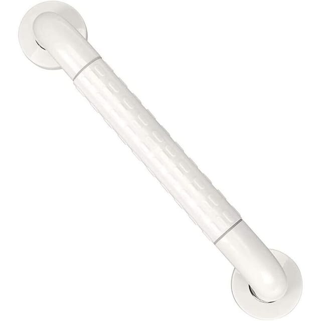 Fliti 400 Mm Edelstahl-wandhaltegriff Für Wc Und Bad – Rutschfester Griff Mit Handtuchhalter – Weiß
