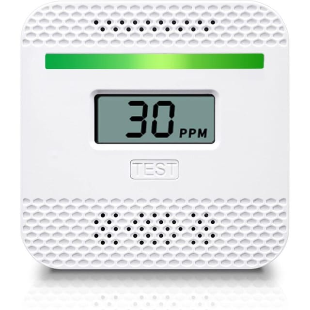 Fliti Tragbarer Kohlenmonoxidmelder Mit Lcd-bildschirm, 85 Db Akustischem Alarm Und Elektrochemischem Sensor – Einfache Drahtlose Installation