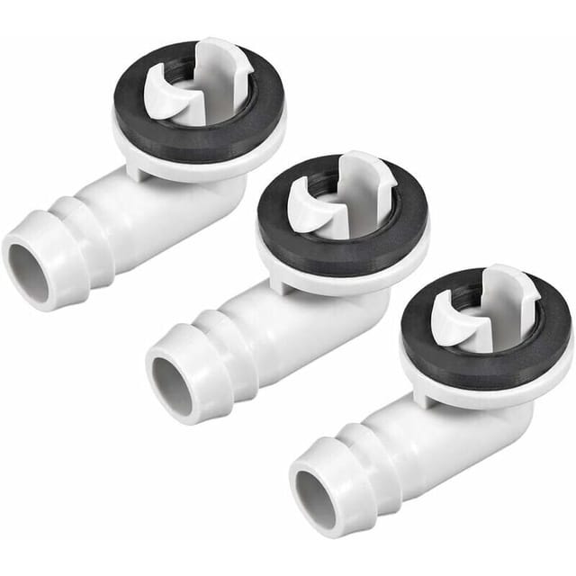 Fliti Winkelstück Für Klimaanlagenabluft – 15-mm-schlauch – 3er-pack Mit Auslaufsicheren Gummidichtungen Und Schnellmontage