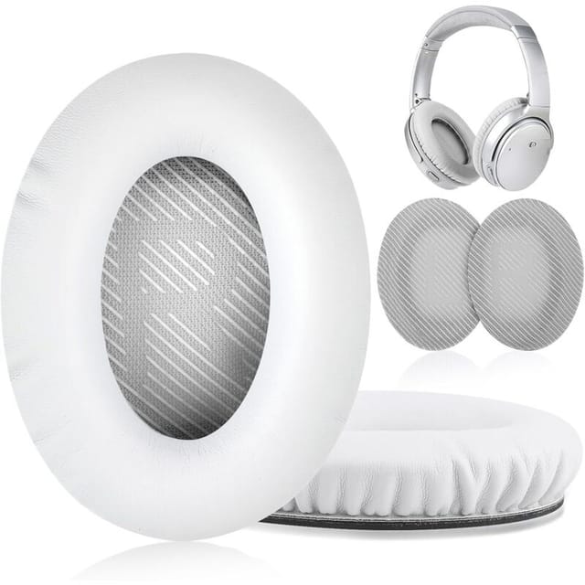 Fliti Ohrpolster, Kompatibel Mit Bose Qc35, Qc25, Qc15, Ae2 – Weiß, Weicher Schaumstoff, 2er-pack