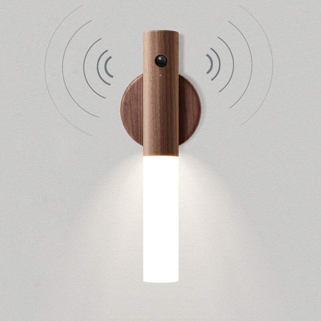 Fliti Wandleuchte Aus Holz Mit Usb-wiederaufladbarer Led, Bewegungssensor Und Magnetischem Nachtlicht Für Kinderzimmer Oder Kleiderschrank