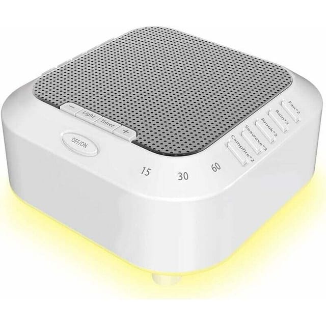 Fliti Tragbares Weißrauschgerät Für Babys Und Erwachsene – 28 Beruhigende Klänge, Led-nachtlicht, Timer, Integrierter Ventilator, Usb-aufladbar