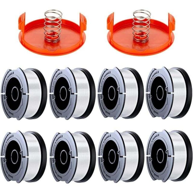 Fliti Trimmerfadenspule – 8 Stück, 1,65 Mm Durchmesser, Kompatibel Mit Den Black & Decker Modellen A6481 Und A6485