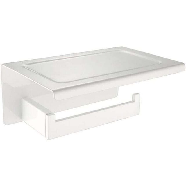 Fliti Moderner Toilettenpapierhalter Mit Integrierter Ablage – Edelstahl 304, Softweiß, Modernes Design Für Bad Und Küche