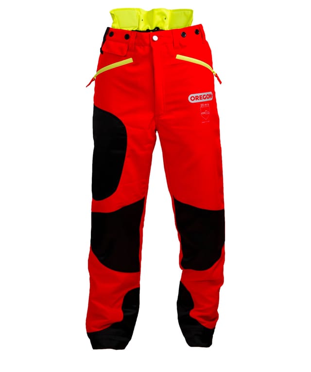 Oregon - Schnittschutzhose Waipoua Rot/schwarz/gelb Größe S
